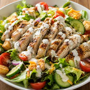 Grilled chicken salad, one of the meals PortionSense can analyse